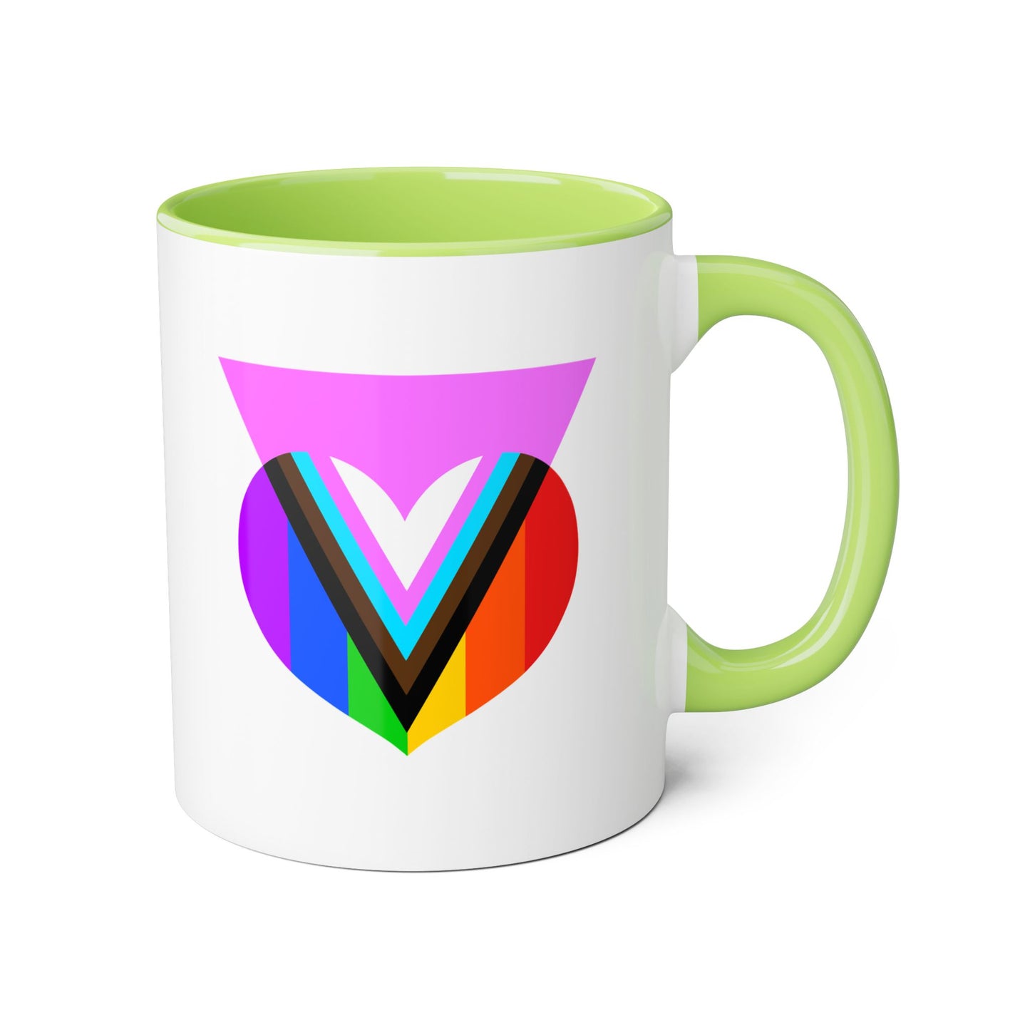 Pink Progress Pride Heart Mug
