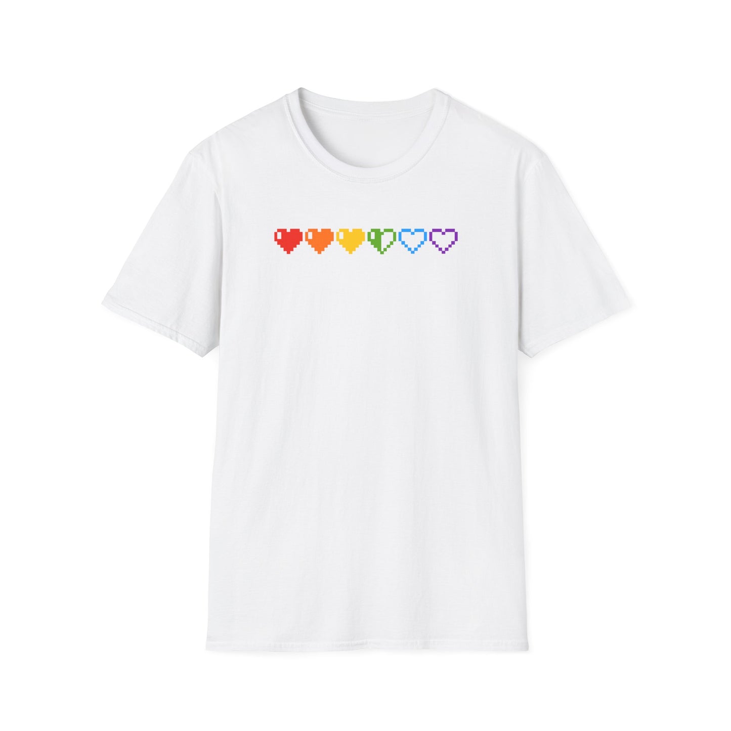 Pixelated Pride Hearts Tee