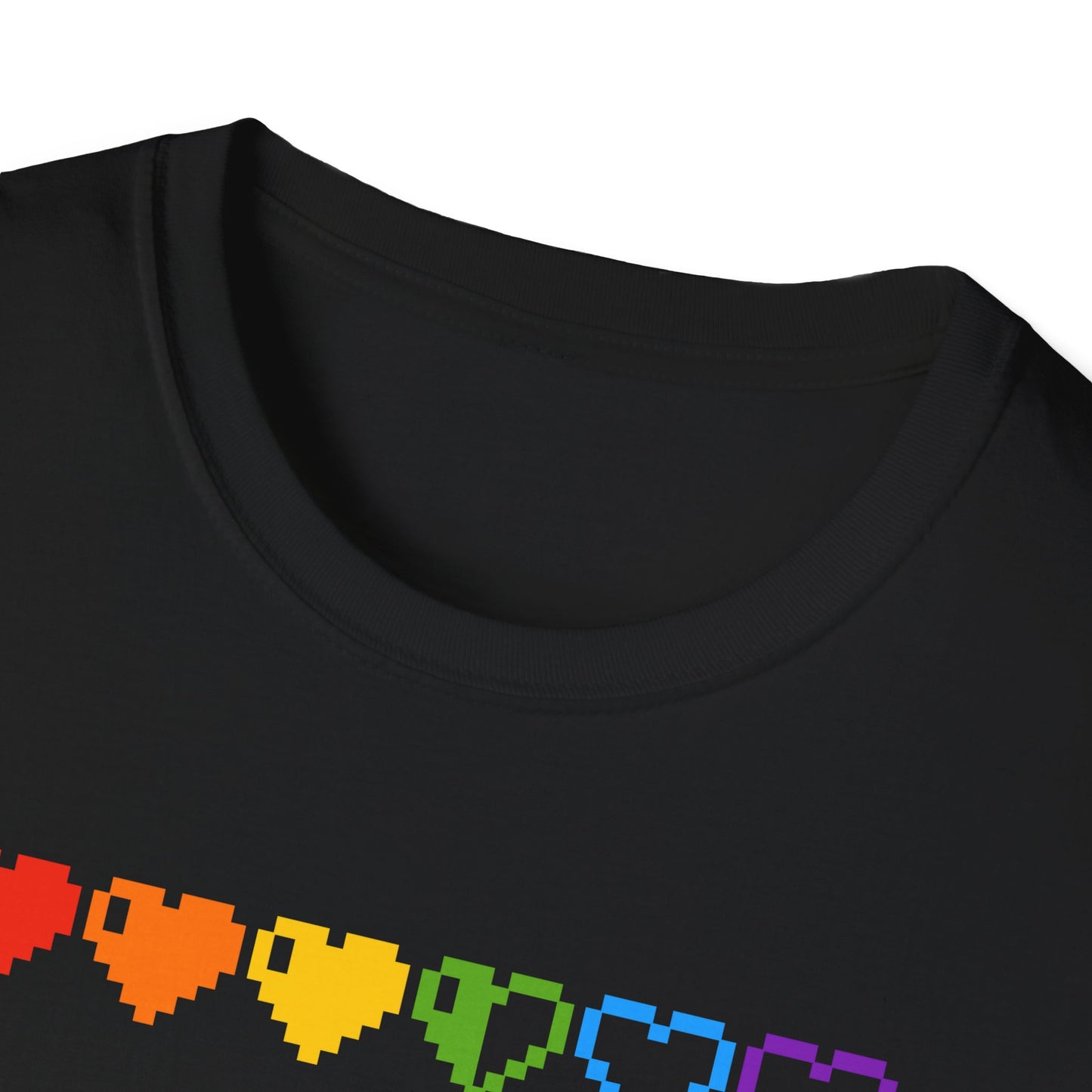 Pixelated Pride Hearts Tee