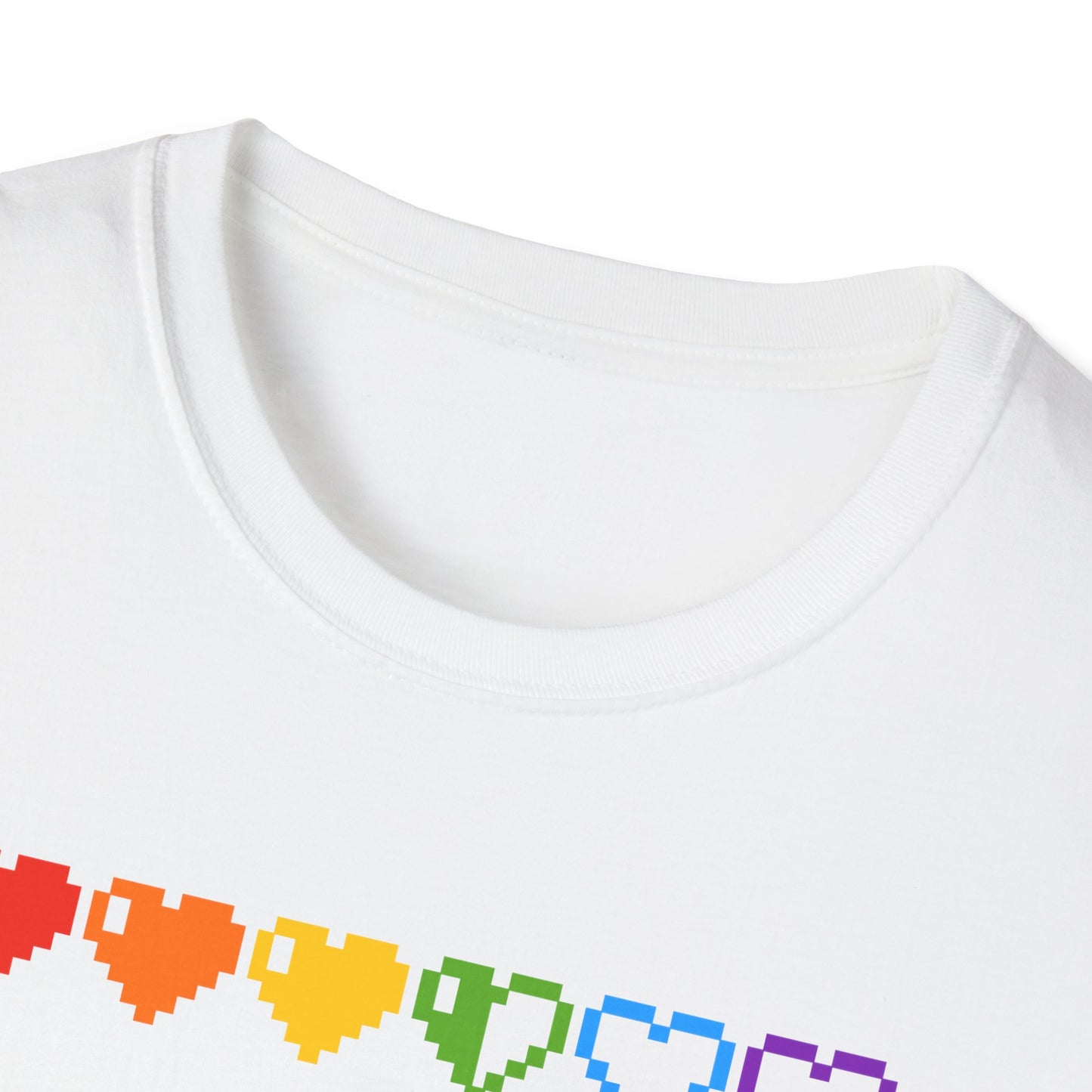 Pixelated Pride Hearts Tee