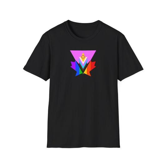 Pink Progress Pride Maple Leaf Tee