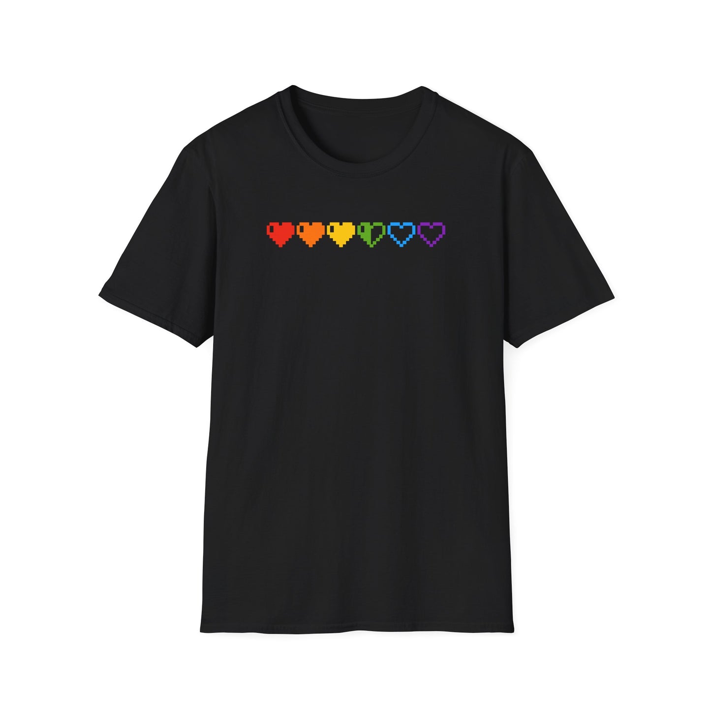 Pixelated Pride Hearts Tee