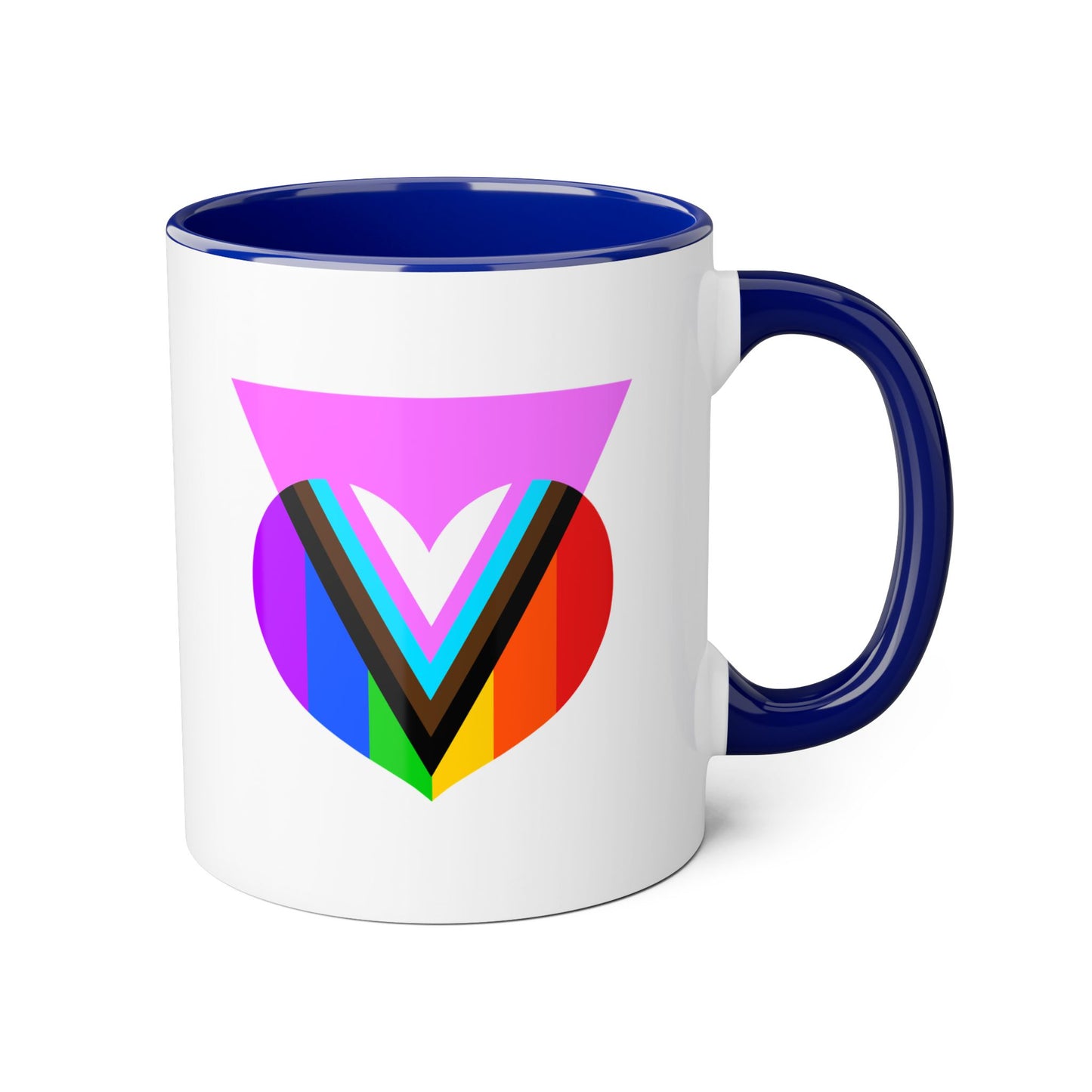 Pink Progress Pride Heart Mug