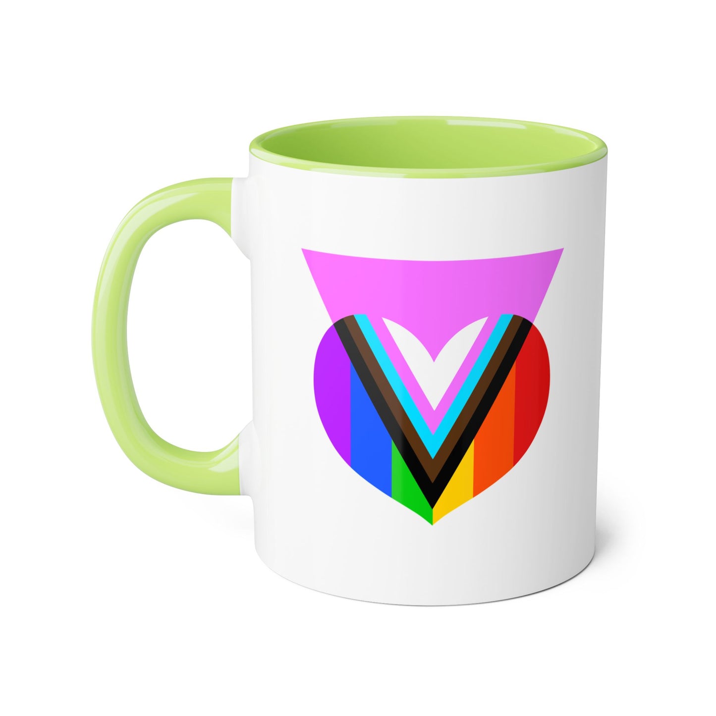 Pink Progress Pride Heart Mug
