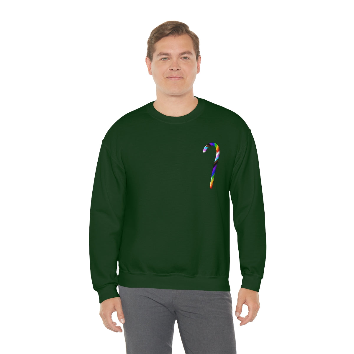 Candy Cane Progress Pride Stripes Crewneck Sweatshirt