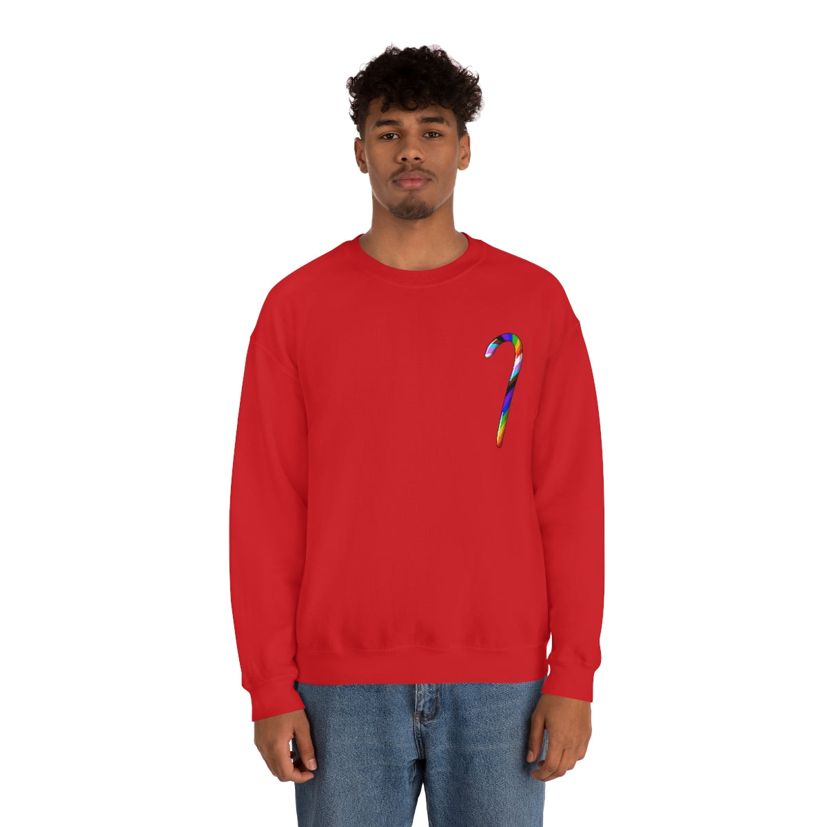 Candy Cane Progress Pride Stripes Crewneck Sweatshirt