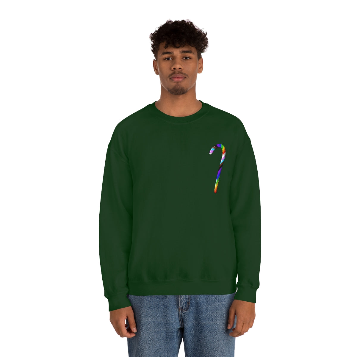 Candy Cane Progress Pride Stripes Crewneck Sweatshirt