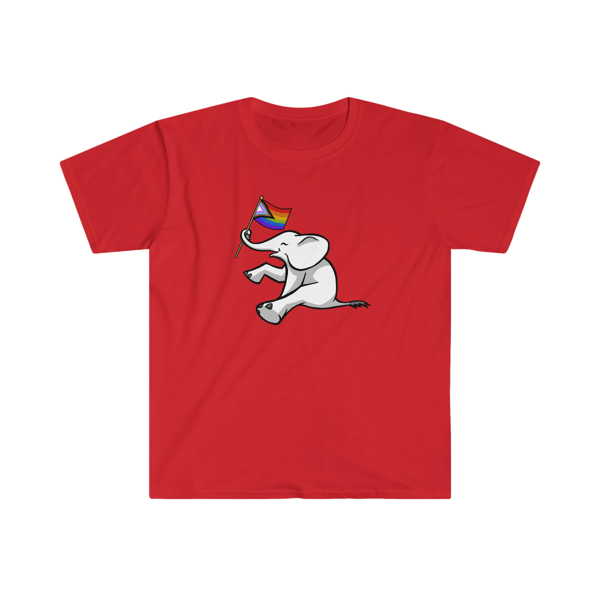White Elephant Holiday Pride Flag Tee