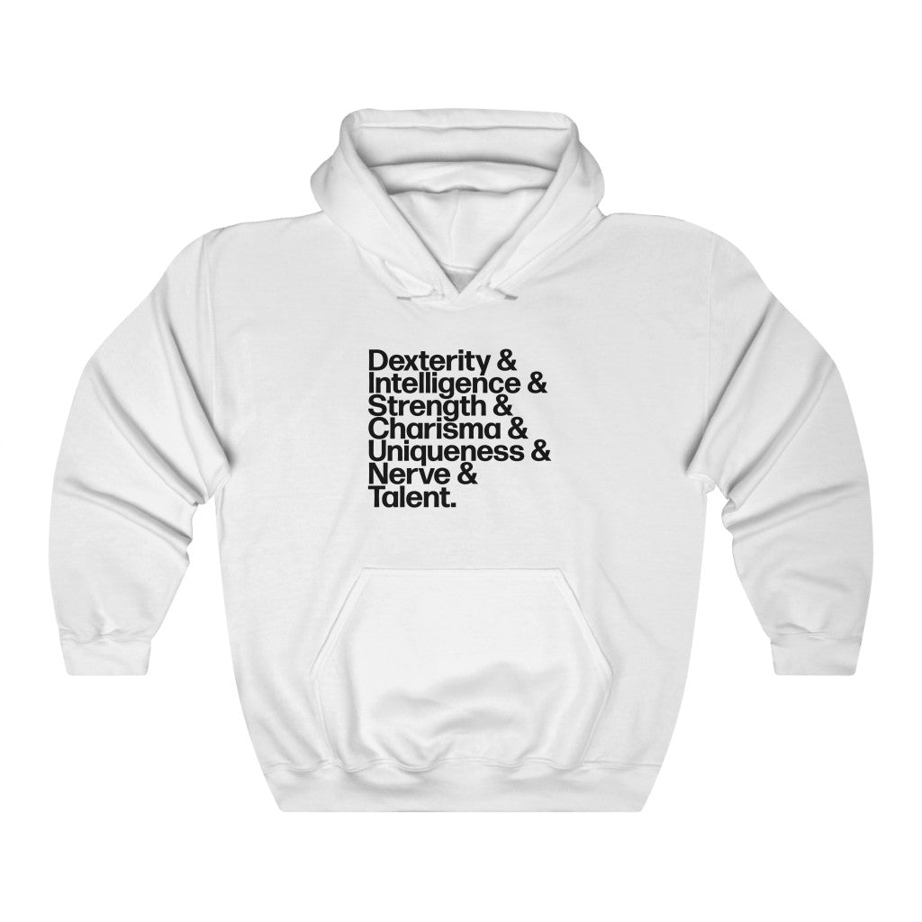 D&D Charisma Uniqueness Nerve & Talent Hoodie