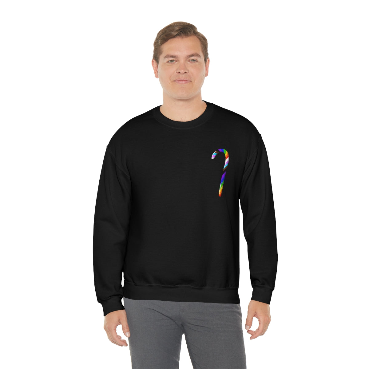 Candy Cane Progress Pride Stripes Crewneck Sweatshirt