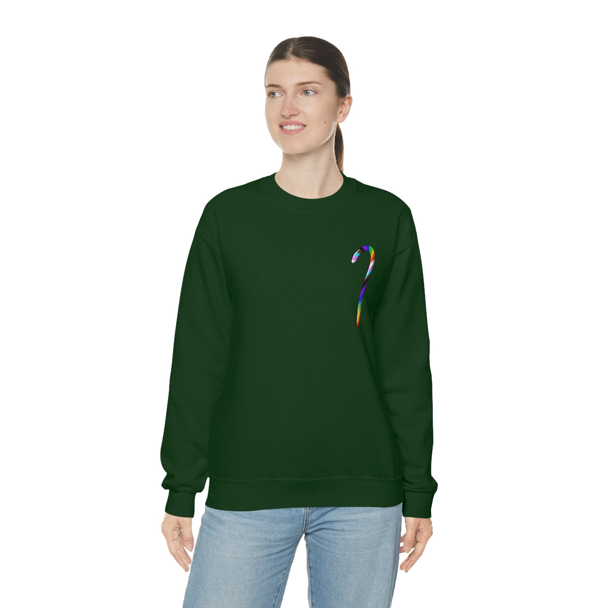 Candy Cane Progress Pride Stripes Crewneck Sweatshirt