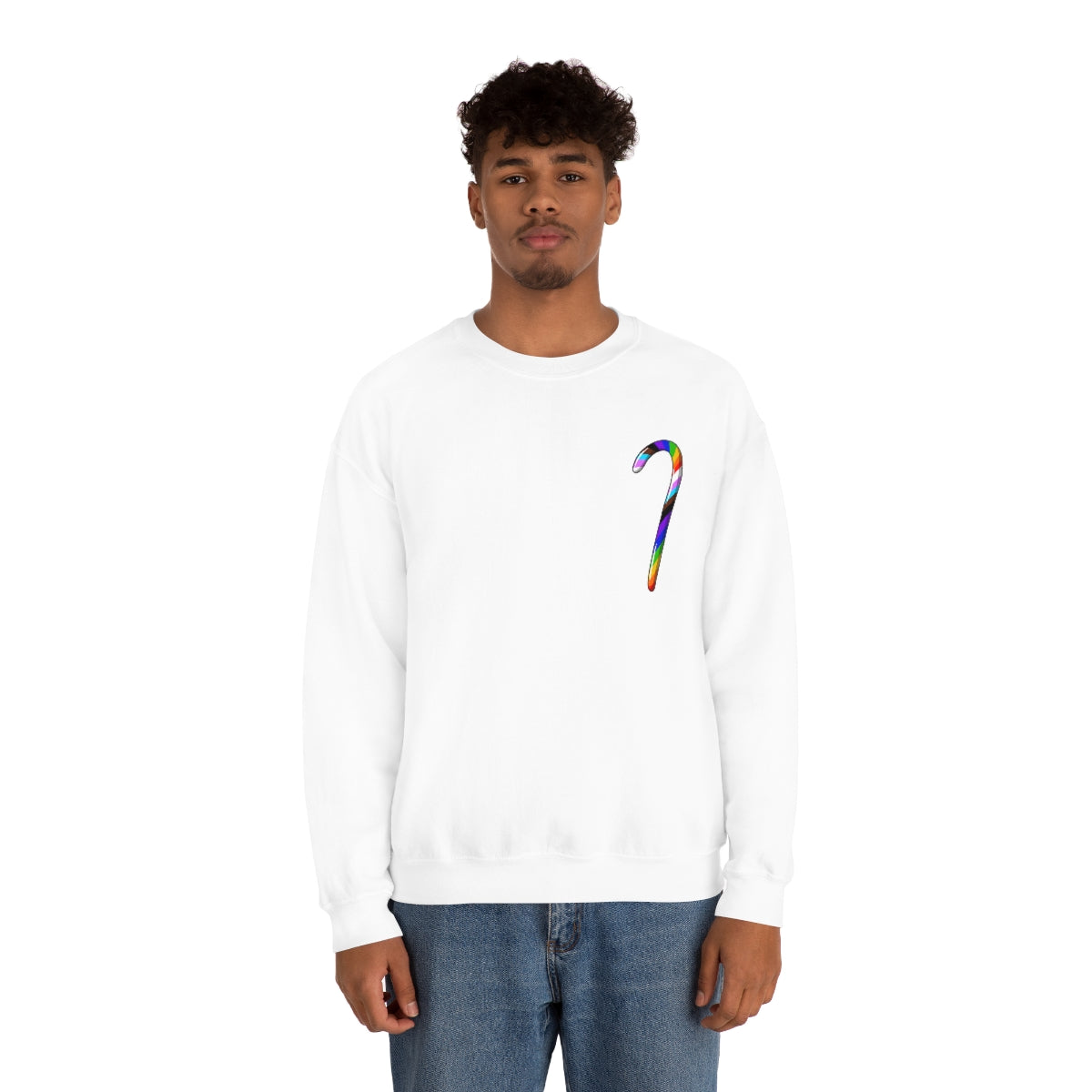Candy Cane Progress Pride Stripes Crewneck Sweatshirt