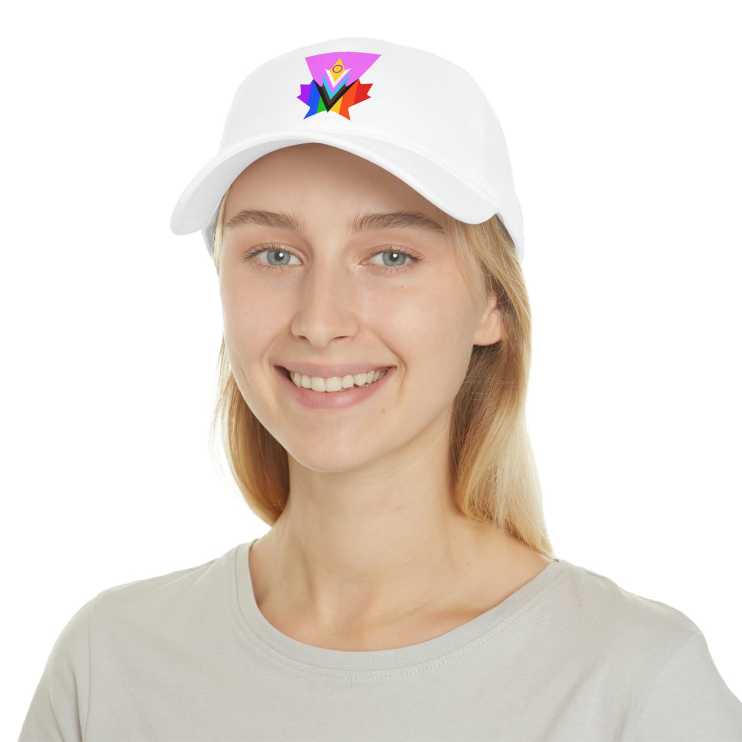 Pink Progress Pride Maple Leaf Low Profile Baseball Cap
