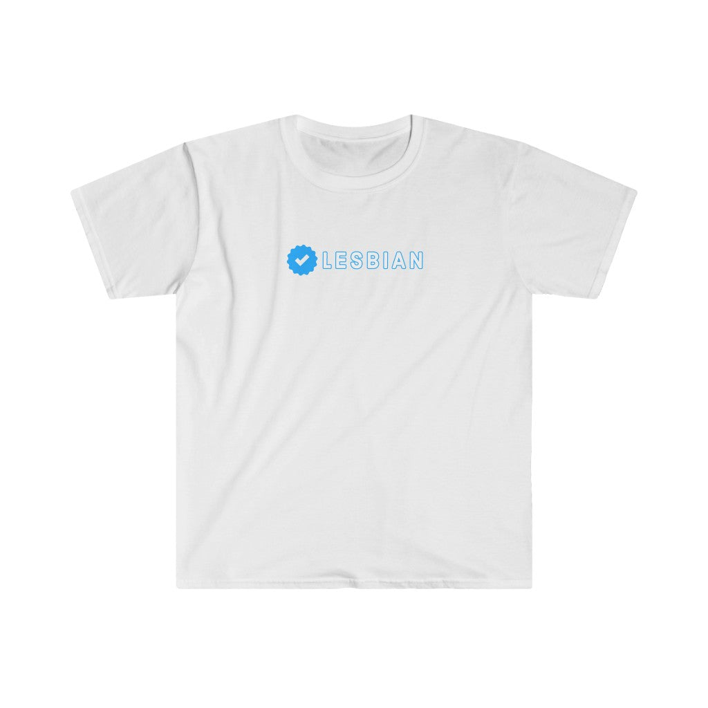 Verified Lesbian Tee | Blue Check Series