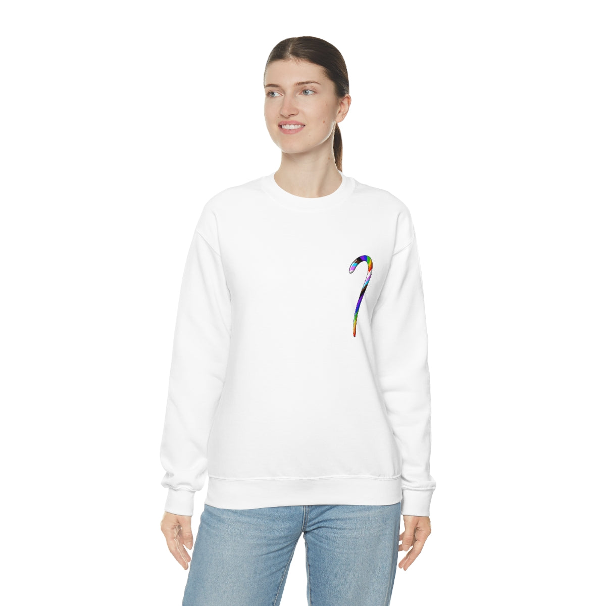 Candy Cane Progress Pride Stripes Crewneck Sweatshirt