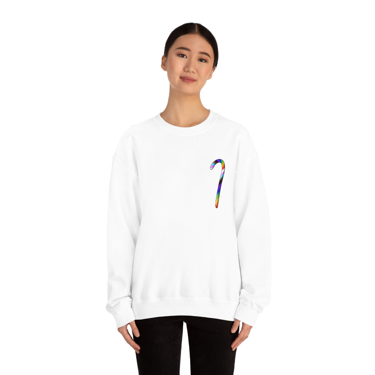 Candy Cane Progress Pride Stripes Crewneck Sweatshirt