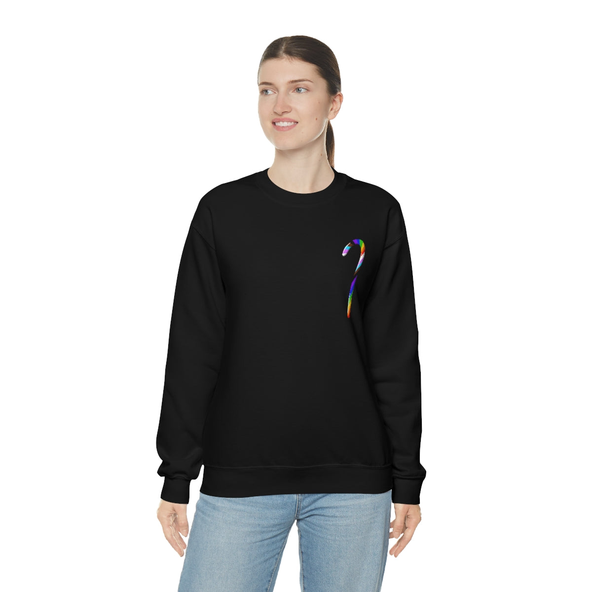 Candy Cane Progress Pride Stripes Crewneck Sweatshirt