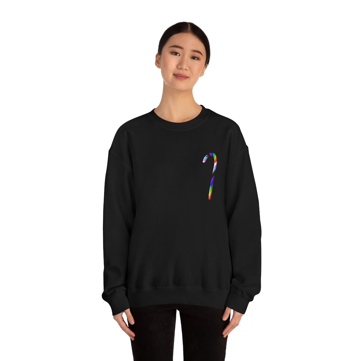 Candy Cane Progress Pride Stripes Crewneck Sweatshirt