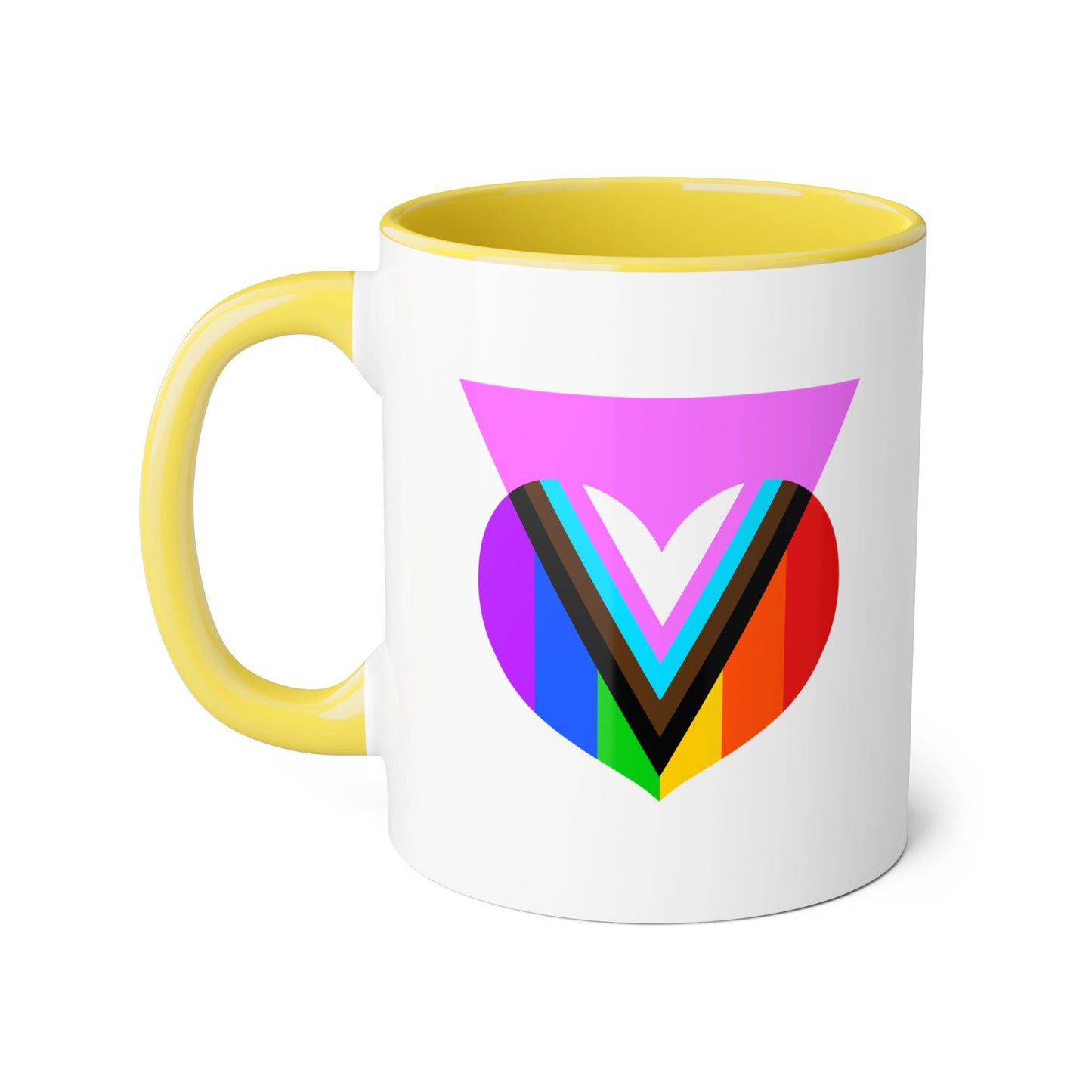 Pink Progress Pride Heart Mug