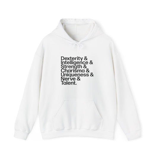 D&D Charisma Uniqueness Nerve & Talent Hoodie