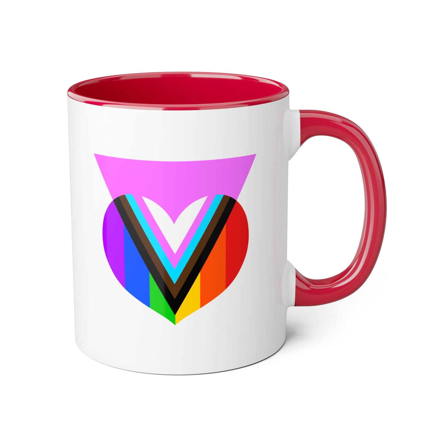 Pink Progress Pride Heart Mug