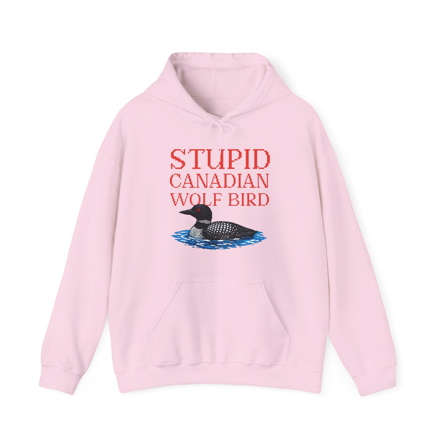 Stupid Canadian Wolf Bird Hoodie