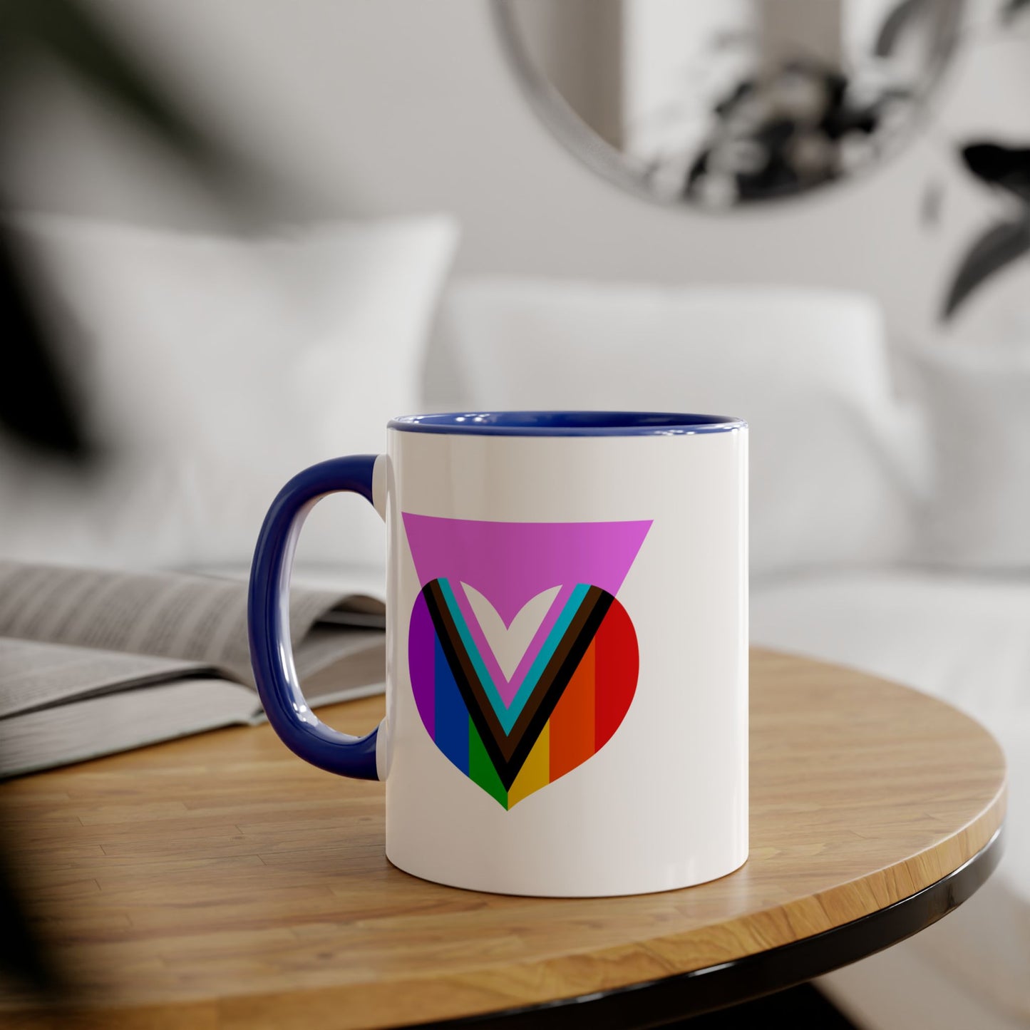 Pink Progress Pride Heart Mug