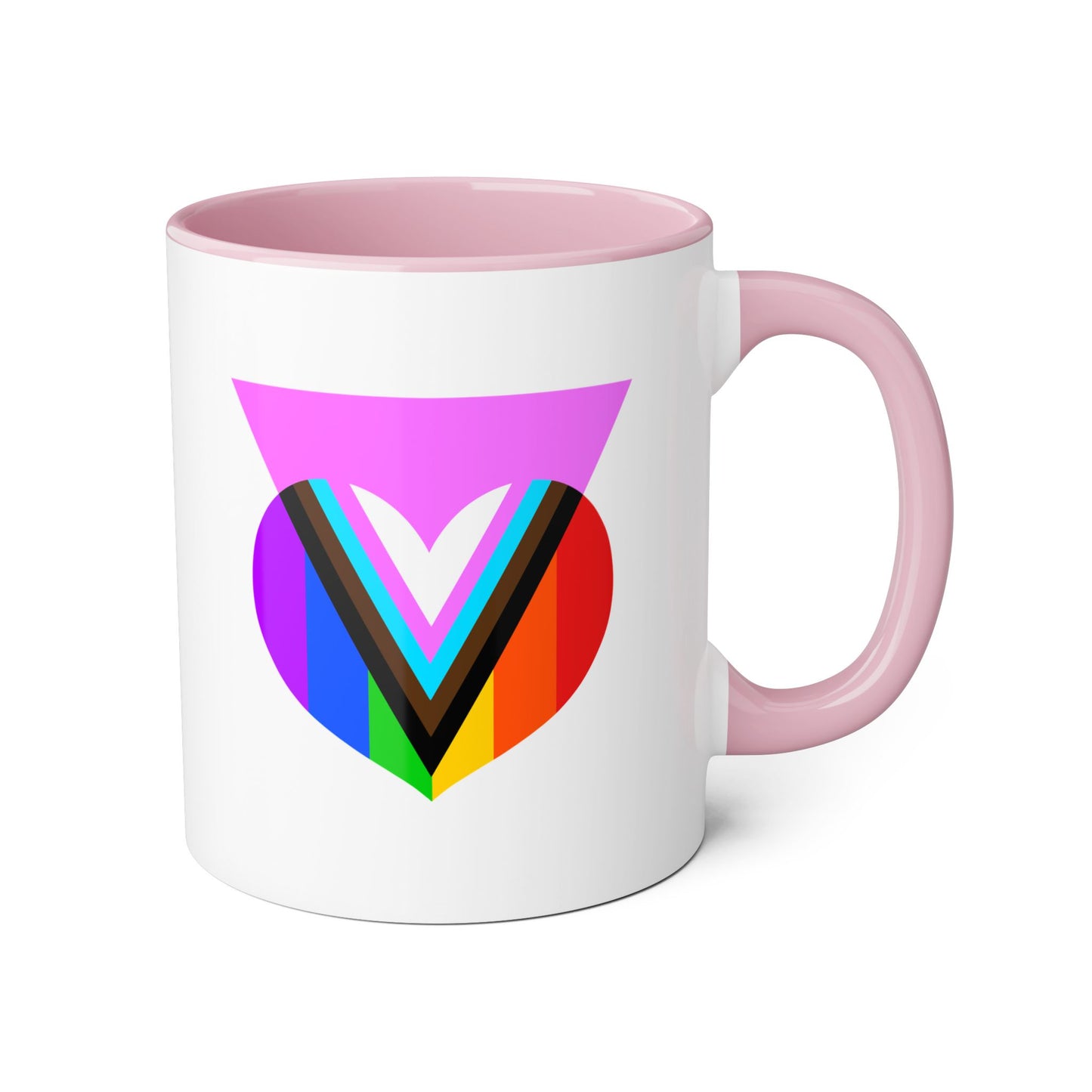 Pink Progress Pride Heart Mug
