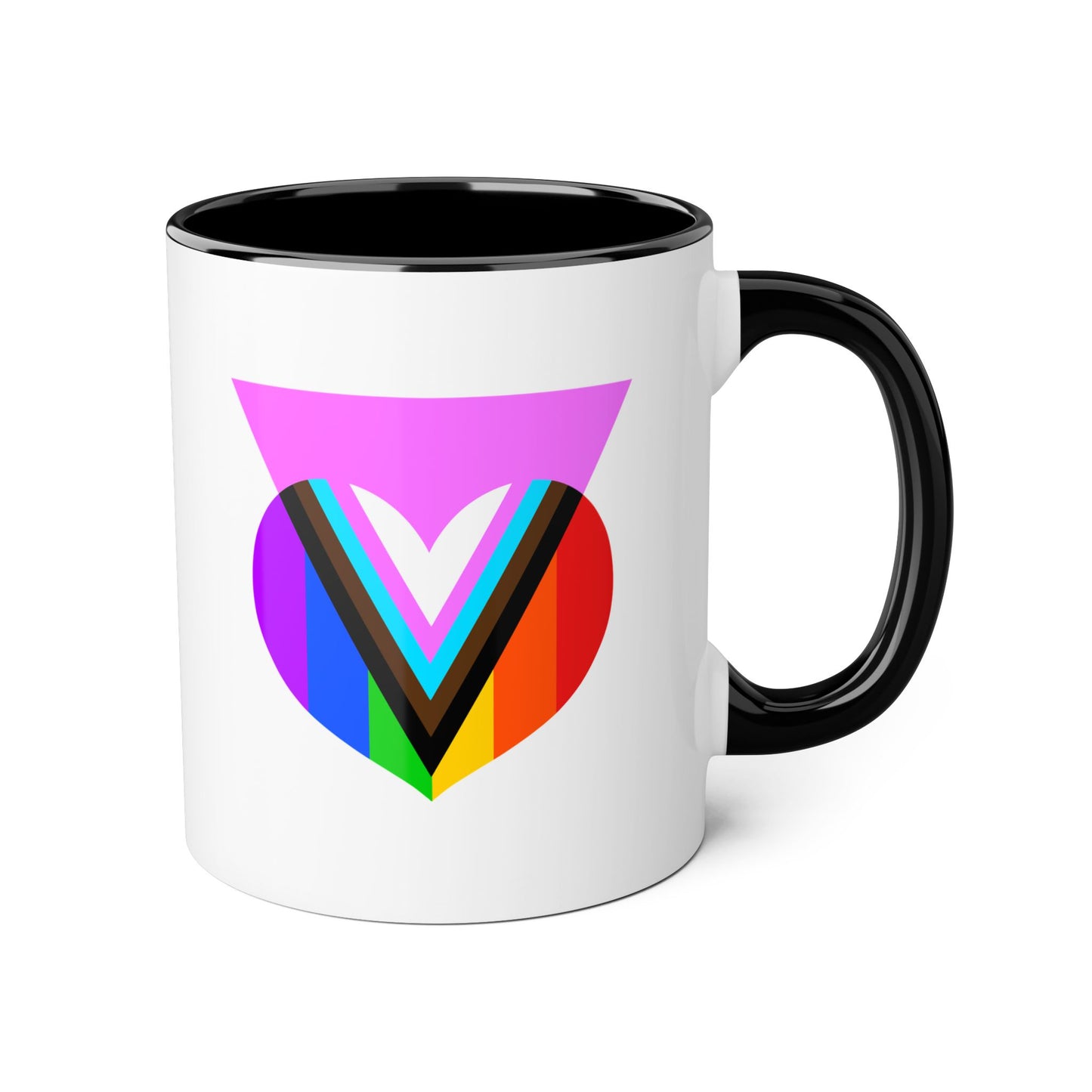Pink Progress Pride Heart Mug