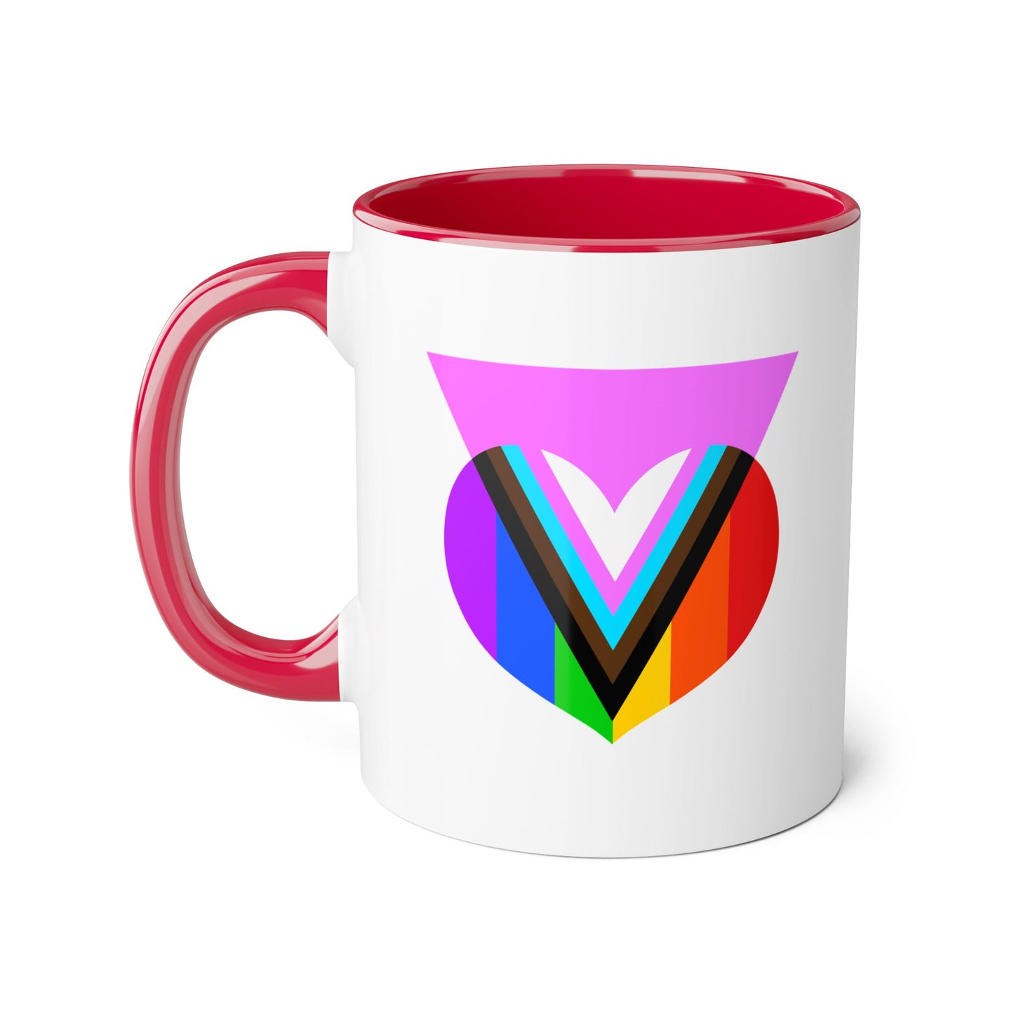 Pink Progress Pride Heart Mug