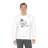 White Elephant Holiday Pride Flag Crewneck Sweatshirt