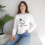 White Elephant Holiday Pride Flag Crewneck Sweatshirt