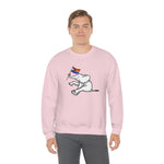 White Elephant Holiday Pride Flag Crewneck Sweatshirt
