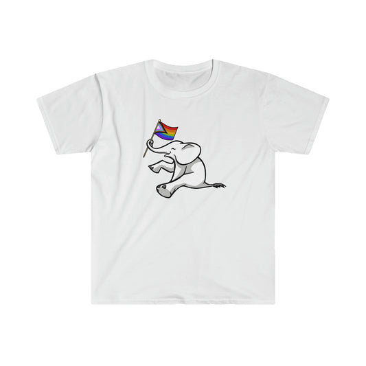 White Elephant Holiday Pride Flag Tee