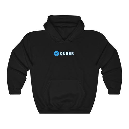 Verified Queer Hoodie | Blue Check Series