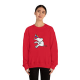 White Elephant Holiday Pride Flag Crewneck Sweatshirt