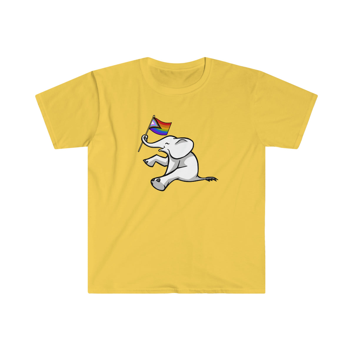 White Elephant Holiday Pride Flag Tee