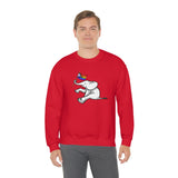 White Elephant Holiday Pride Flag Crewneck Sweatshirt