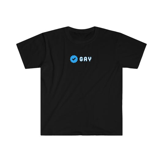 Verified Gay Tee | Blue Check Series