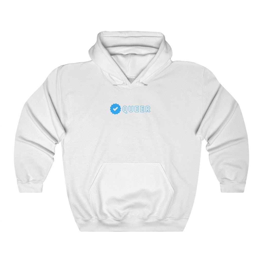 Verified Queer Hoodie | Blue Check Series