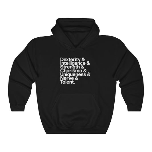 D&D Charisma Uniqueness Nerve & Talent Hoodie