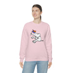 White Elephant Holiday Pride Flag Crewneck Sweatshirt