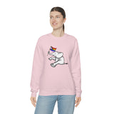 White Elephant Holiday Pride Flag Crewneck Sweatshirt