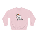 White Elephant Holiday Pride Flag Crewneck Sweatshirt
