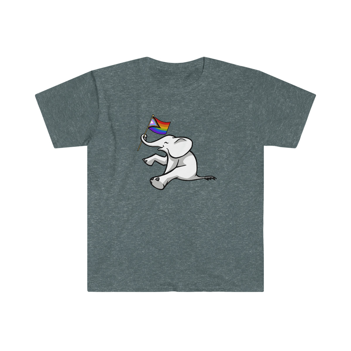 White Elephant Holiday Pride Flag Tee