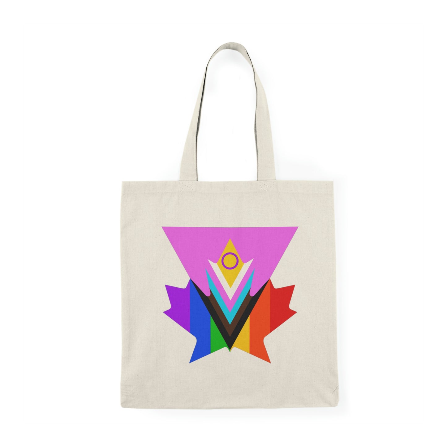 Pink Progress Pride Maple Natural Tote Bag