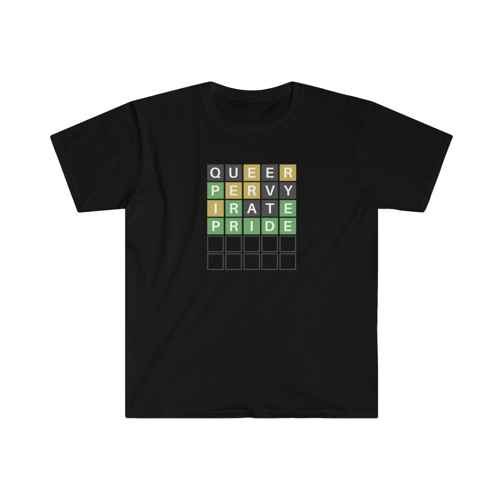 Word Puzzle Queer Pervy Irate Pride Tee