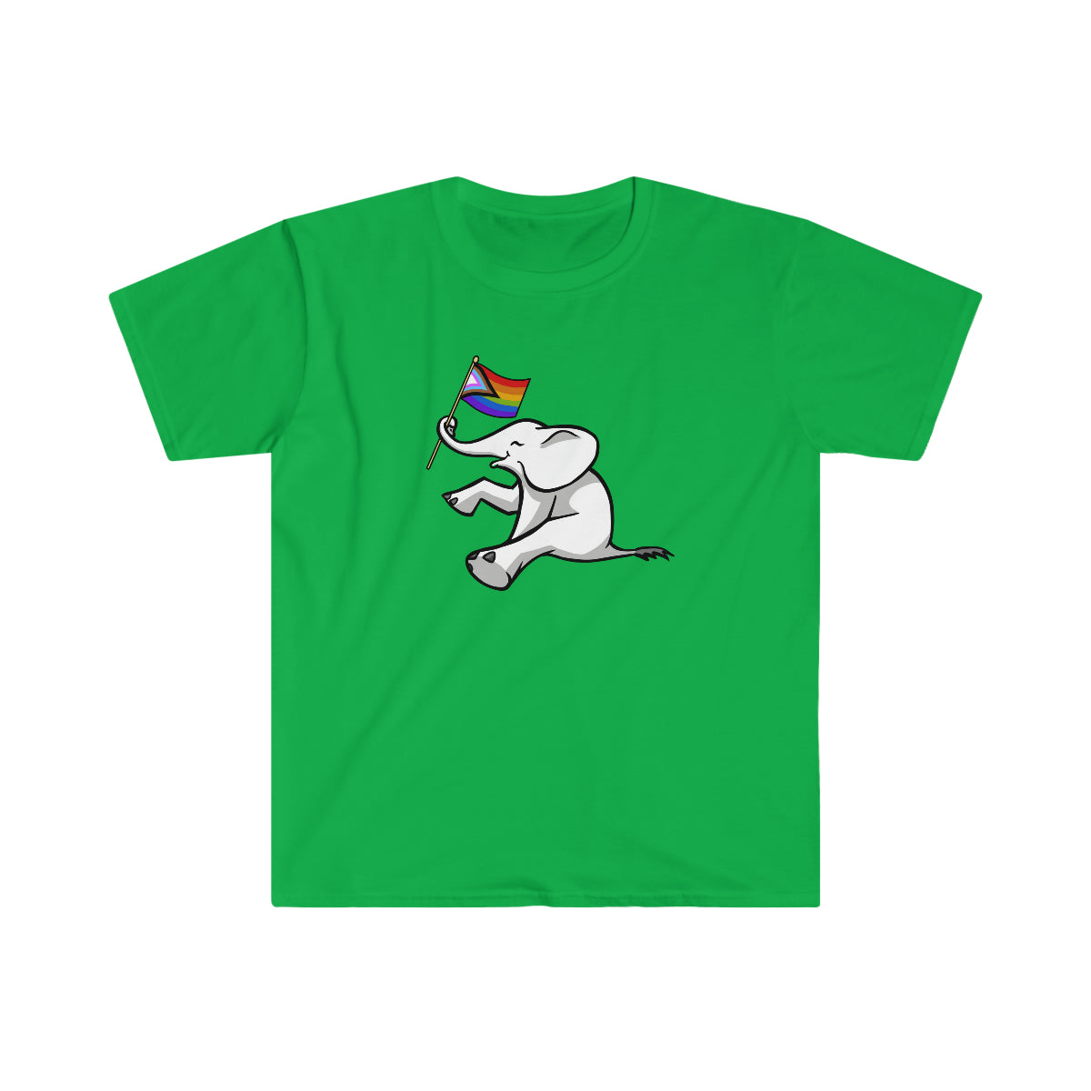 White Elephant Holiday Pride Flag Tee
