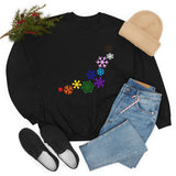 Rainbow Snowflakes Crewneck Sweatshirt