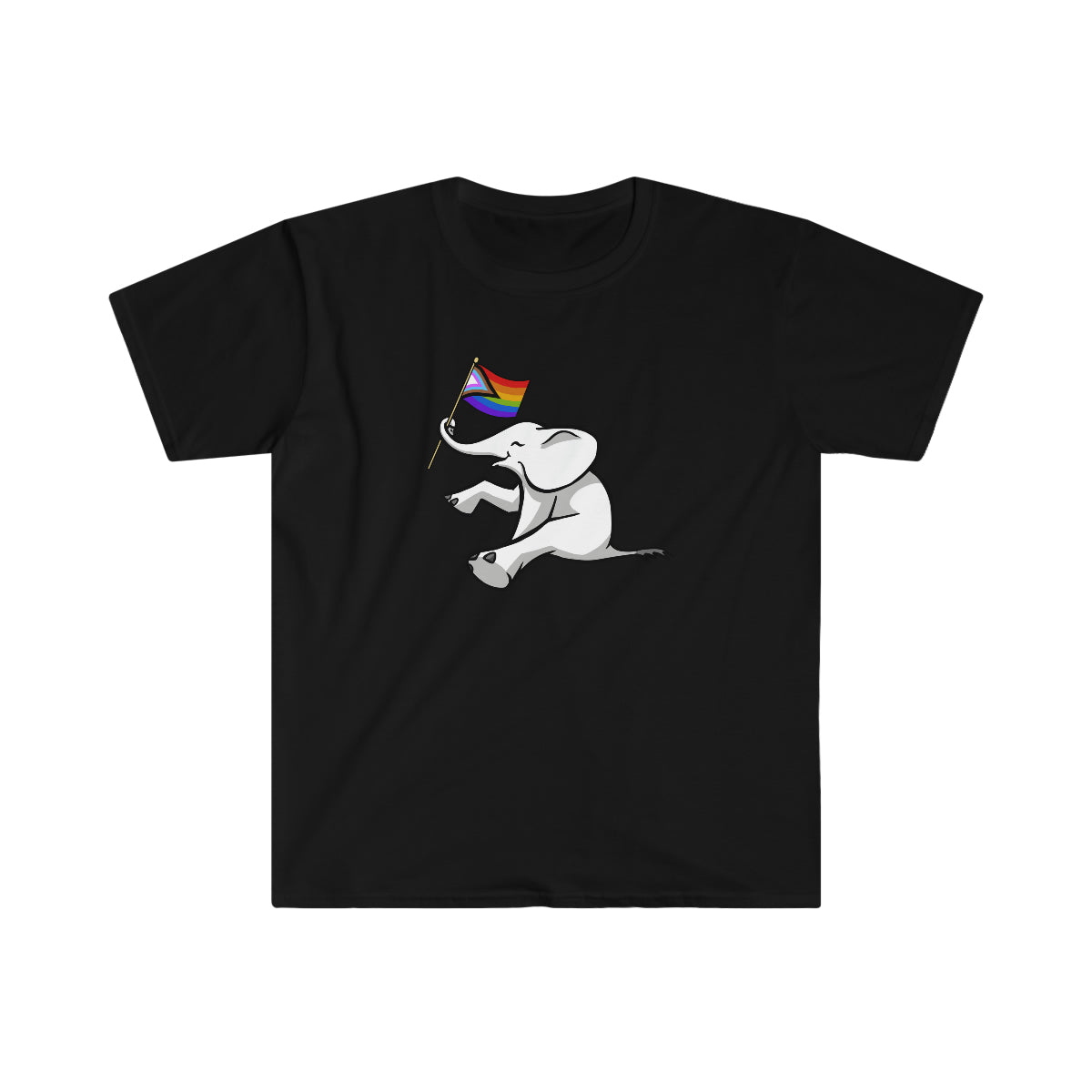 White Elephant Holiday Pride Flag Tee